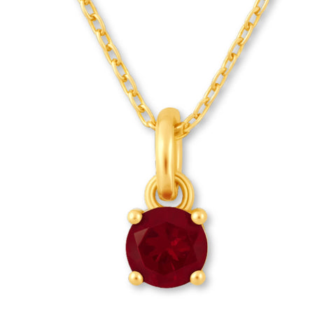 9ct Yellow Gold | Garnet - January Birthstone Necklace