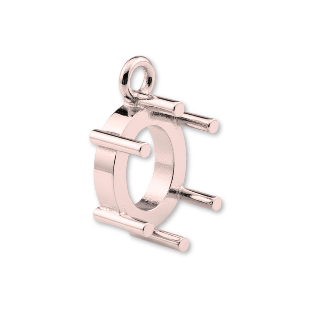 18ct Rose Gold - Oval Prong Setting