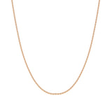 18ct Rose Gold - Cable - Necklace Chain