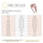 9ct Rose Gold - Pinch Bail