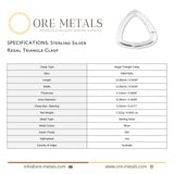 925 Sterling Silver - Regal Triangle Clasp