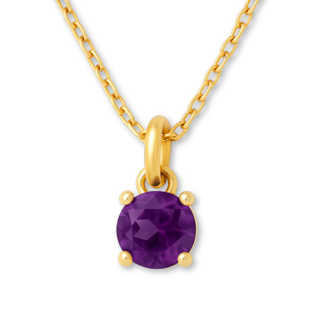 9ct Yellow Gold | Amethyst - February Birthstone Necklace