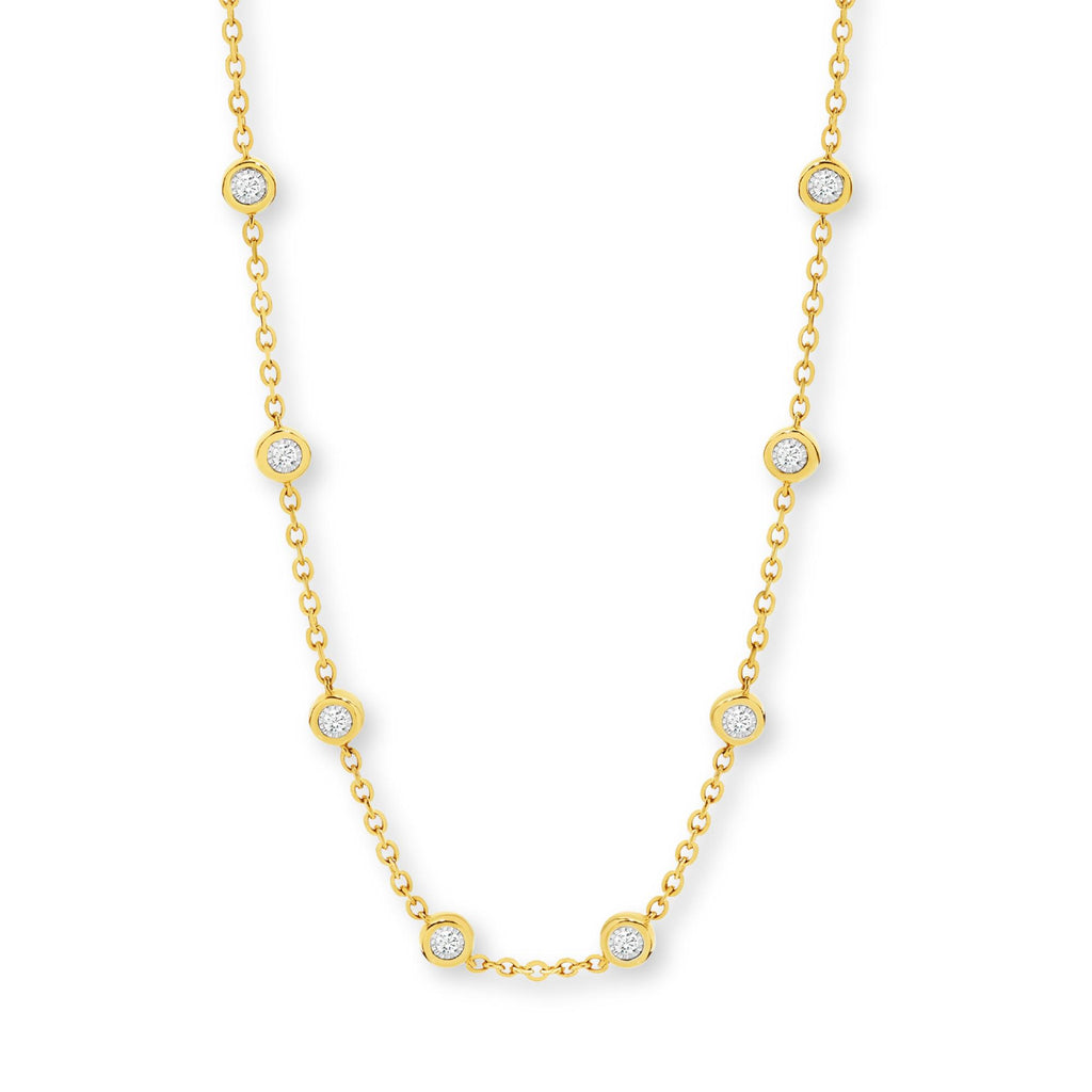 18ct Yellow Gold | 0.6ct GH/SI - Miracle Diamond Chain Necklace