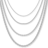 9ct White Gold - Cable - Chain Roll