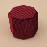 Maroon - Octagon Double Ring Box