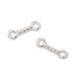 925 Sterling Silver - Twist Connector Charm