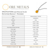 925 Sterling Silver | Citrine - November Birthstone Bracelet