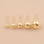 14ct Yellow Gold - Ball Stud Earrings