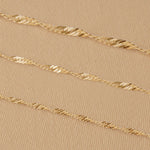 9ct Yellow Gold - Singapore Twist - Bracelet Chain