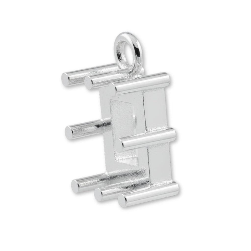 925 Sterling Silver - Rectangle Prong Setting