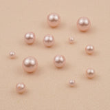 Half Drilled - Round Pink Pearls