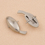 18ct White Gold - Oval Cufflink Backs