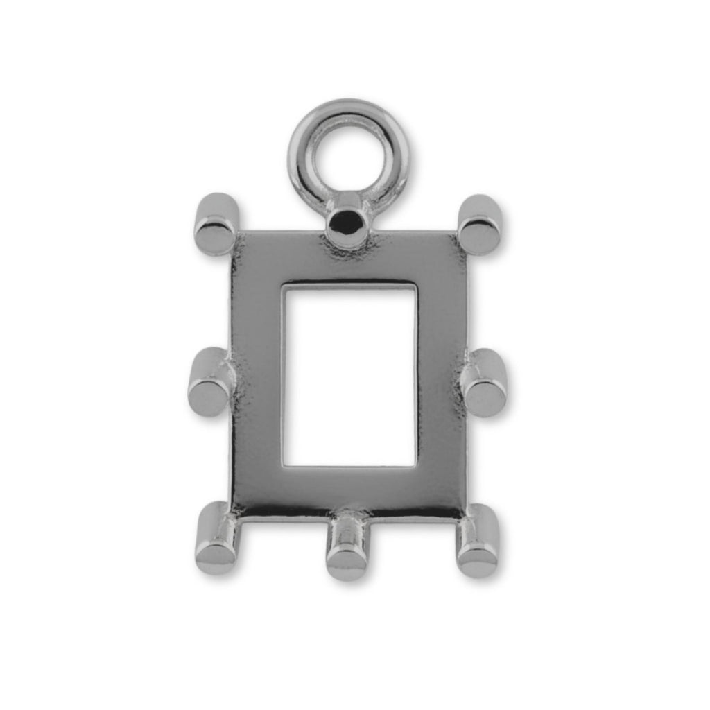950 Platinum - Rectangle Prong Setting