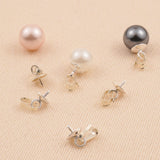 925 Sterling Silver - Round Pearl Cup Setting w Bail