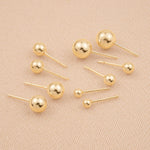 14ct Yellow Gold - Ball Stud Earrings