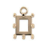 9ct Yellow Gold - Rectangle Prong Setting