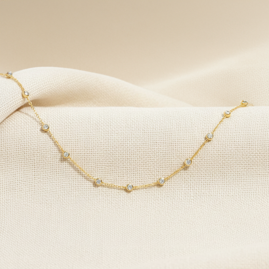 18ct Yellow Gold | 0.6ct GH/SI - Miracle Diamond Chain Necklace