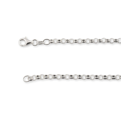 9ct White Gold - Belcher - Bracelet Chain