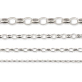 9ct White Gold - Oval Belcher - Chain Extender