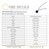 925 Sterling Silver | Sapphire - September Birthstone Bracelet