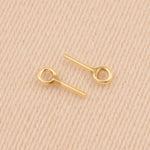 18ct Yellow Gold - Closed Eye Head Pins