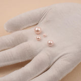 Half Drilled - Round Pink Pearls