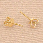 18ct Yellow Gold - Threaded Post Butterflies