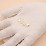 14ct Yellow Gold - Ball Stud Earrings