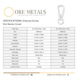 925 Sterling Silver - Eco Swivel Clasp