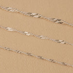 925 Sterling Silver - Singapore Twist - Bracelet Chain