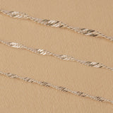 925 Sterling Silver - Singapore Twist - Bracelet Chain