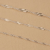925 Sterling Silver - Singapore Twist - Halsbandskedja