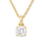 9ct Yellow Gold | White Topaz - April Birthstone Necklace
