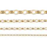 9ct Yellow Gold - Oval Belcher - Bracelet Chain