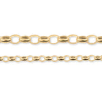 18ct Yellow Gold - Oval Belcher - Bracelet Chain