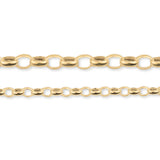 18ct Yellow Gold - Oval Belcher - Necklace Chain