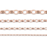 9ct Rose Gold - Oval Belcher - Chain Roll