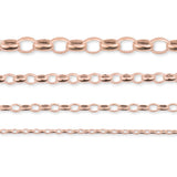 9ct Rose Gold - Oval Belcher - Necklace Chain