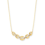 18ct Yellow Gold | 0.12ct GH/SI - Diamond Anchor Chain Necklace