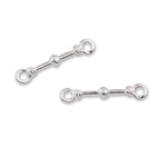 925 Sterling Silver - Ball Bar Connector Charm