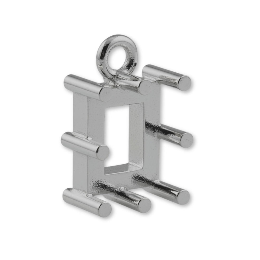 950 Platinum - Rectangle Prong Setting
