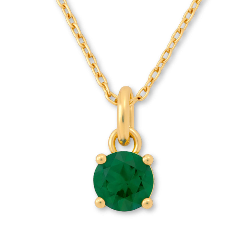 9ct Yellow Gold | Emerald - May Birthstone Necklace