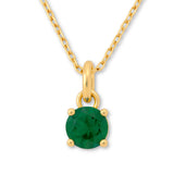 9ct Yellow Gold | Emerald - May Birthstone Necklace