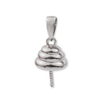 925 Sterling Silver - Beehive Pearl Cup Setting