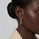 18ct Yellow Gold | 0.1ct GH/SI - Diamond Anchor Dangle Earrings