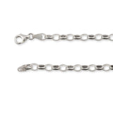 9ct White Gold - Oval Belcher - Necklace Chain