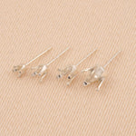 925 Sterling Silver - Easy Set Round 4 Claw - Earring Settings