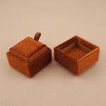 Orange Amber - Square Earring Box