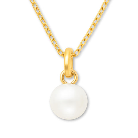 9ct Yellow Gold | Pearl - June Birthstone Necklace