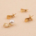 9ct Yellow Gold - Round Pearl Cup Setting w Bail